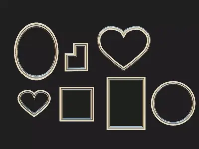 set of simple frames 3D print model