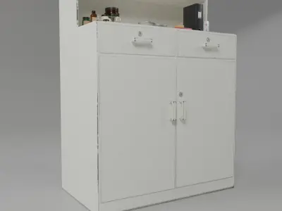 Hospital Cabinet - Low Poly Low-poly 3D model