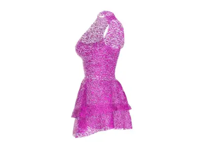 lace dress Low-poly 3D model