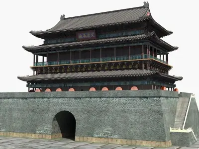 Drum Tower of Xi An  3D model