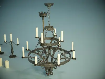 Medieval Light PACK Game Ready PBR Low-poly 3D model