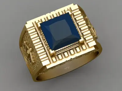 Antique Diamond Ring 3D print model order