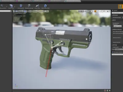 Sniper different colored guns Low-poly 3D model