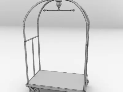 Hotel Luggage Cart 3D model