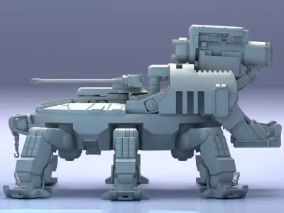 Step Walker Low-poly High-poly UV Low-poly 3D model
