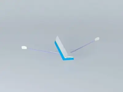 Open ocean Row boat Free 3D model