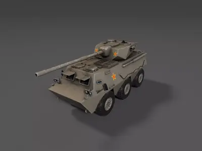WZ551 Armored Vehicle - Game Ready 3D Model low poly Low-poly 3D model