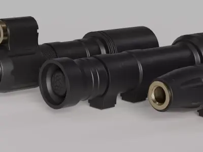 Malkoff Weapon Light Pack Low-poly 3D model
