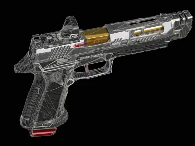 SIG P320 Combat Master Kit Low-poly 3D model