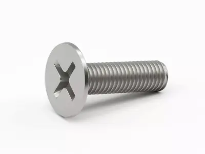 Phillips Flat Head Screw 3D model