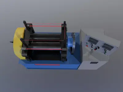 Roll Mill Low-poly 3D model