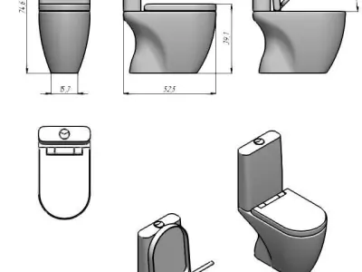 Toilet 3D print model purchase