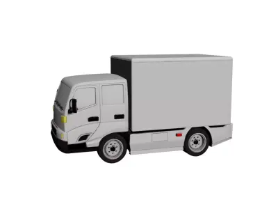Generic Small Box Cargo Truck Delivery Transport Vehicle 3D model