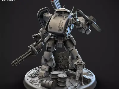 Blubbery Robot 100mm 3D print model