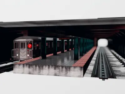 Subway Station Assets 3D model