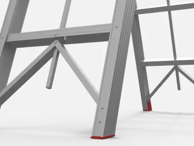 Aluminum Folding Ladder 5 Step 3D model