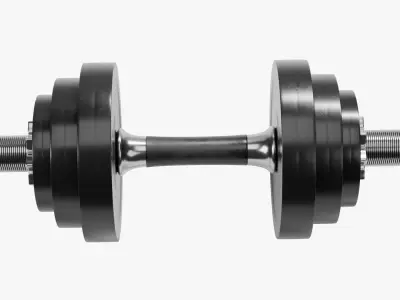 Dumbbell - High poly  Fitness Equipment 3d model Metal Dumbell 3D model