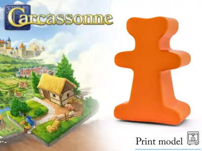 BUILDER Meeple Token Upgrade  Board Game Asset  04 3D print model