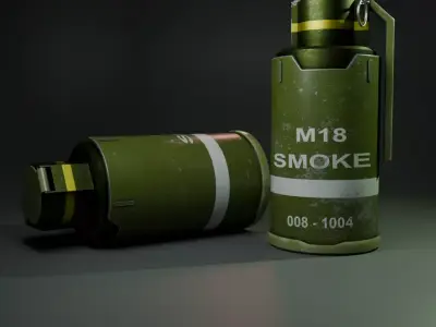 smoke bomb Low-poly 3D model
