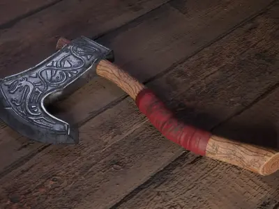 Game Ready Viking Axe Free low-poly 3D model