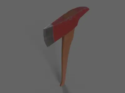 PBR Fire Axe V1c Low-poly 3D model