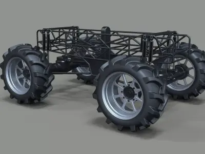 Chassis for Mud truck 2 3D model
