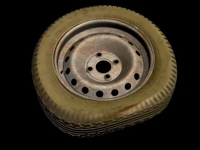 Steel Rim customizable 3D model