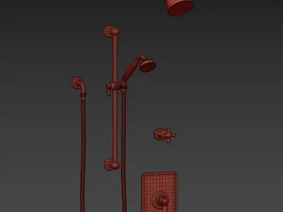 The Water Monopoly - Rockwell Shower Layout RW2 3D model