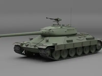 IS-6 Russian heavy tank 3D model