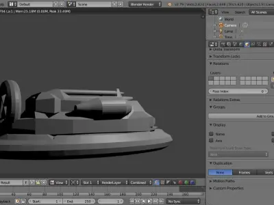 IC-200 Hovercraft Low-poly 3D model