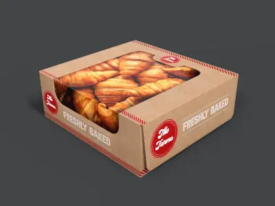 Bread Box Baked  Low-poly 3D model