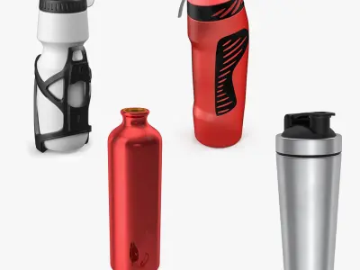 Sport Bottles Collection 3D model