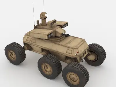 Armed Robotic Vehicle MULE XM1219 3D model
