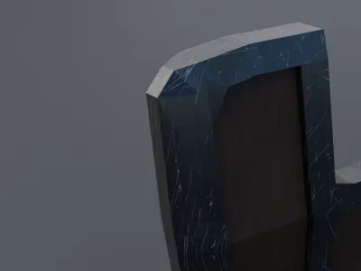 Battle shield Low-poly 3D model