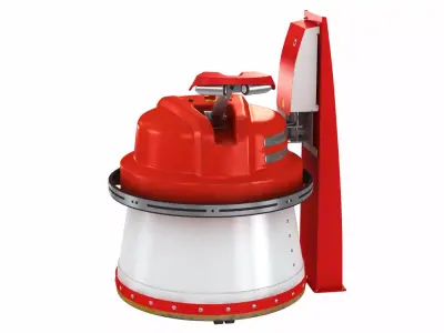 Farm Feed Pusher Robot Machine Low-poly 3D model