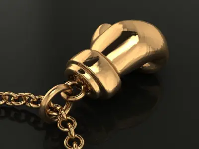 Boxing Glove Pendant Charm 3D print model purchase