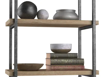 RETRO OAK RACK 3D model