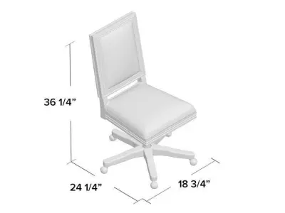 Humboldt Upholstered Task Chair 3D model