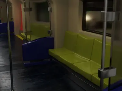 Metro Train Interiors 3D model