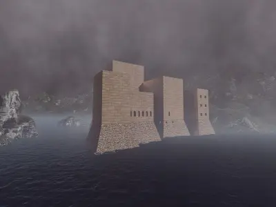 Medieval Castle 3D model 4