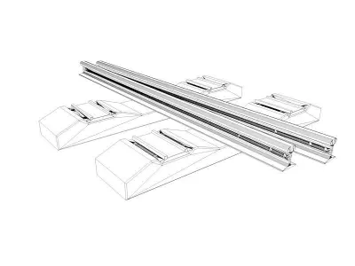 Train rails Free 3D model