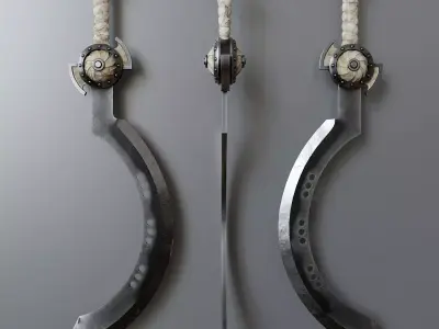 Fantasy Melee Weapon A4 Low-poly 3D model