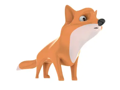 Fox Toy Free low-poly 3D model