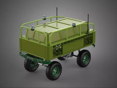 UGV ROBOT MILITARY ARMY UNMANNED GROUND VEHICLE CART CARRIER BOT 3D model