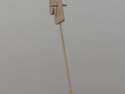 Horse on Stick Low-poly 3D model