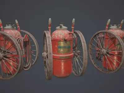 Fire extinguisher Low-poly 3D model 41