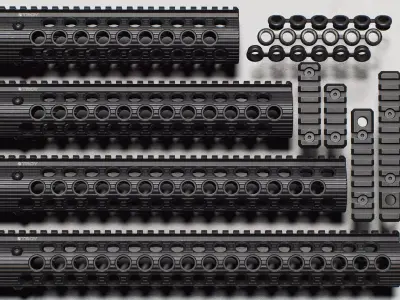 Alpha BattleRail Handguards - Replica Low-poly 3D model