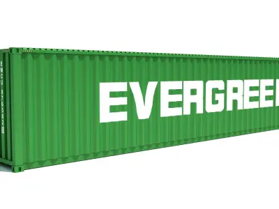 Shipping Container Evergreen 3D model