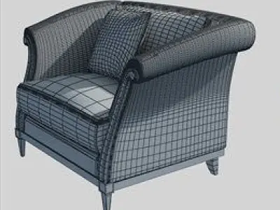 Arm chair-1 3D model