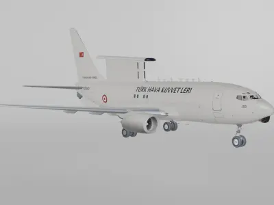 Boeing 737 AEWC  TAF 3D model
